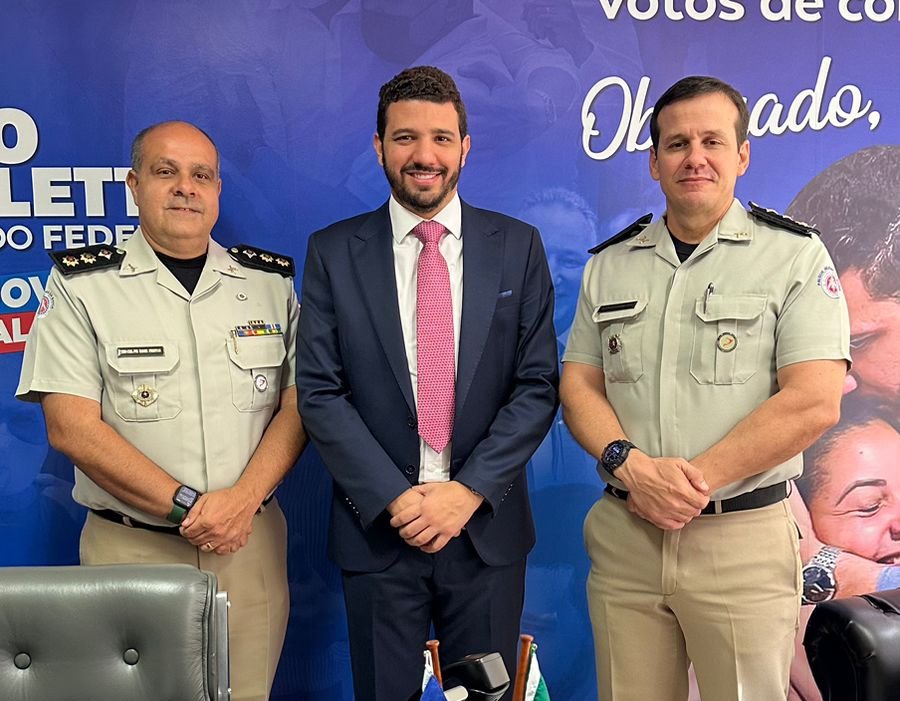 Neto Carletto, Tenente-Coronel PM Djair Freitas e o Major PM Luciano Brandão